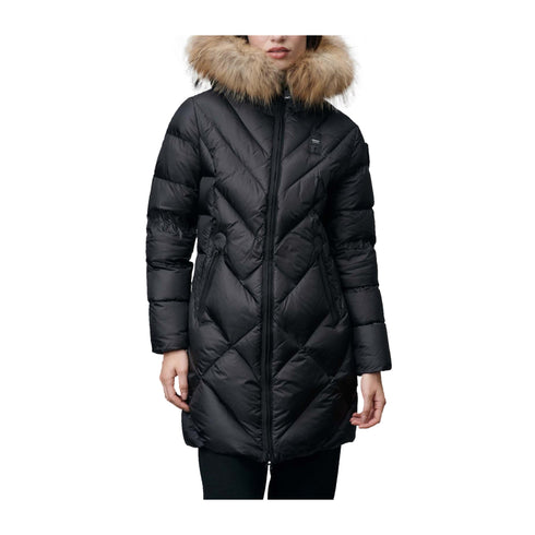 Blauer Piumino lungo Piumino Donna lungo Altea con pelliccia Nero A24 - BLAUERBLDK03052006047 - 999 - S - Francavilla Moda